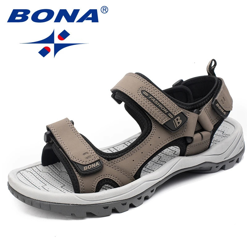 BONA Classic Style Mens Sandals Outdoor Walking Summer Shoes Anti slip Beach Shoes Mens Comfortable Soft 240605