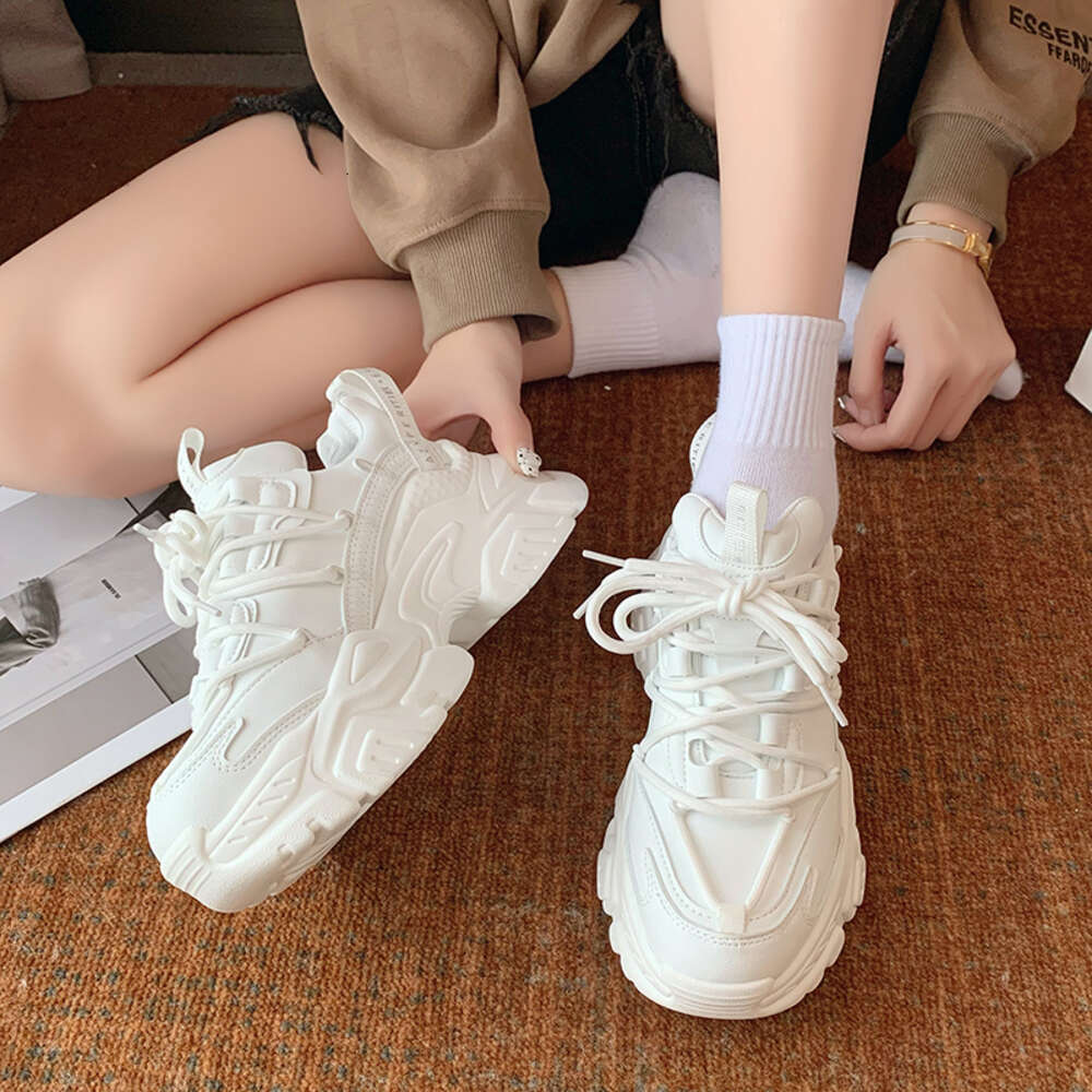 Ddmytiger Ddmytiger New Chunky Women S Sneakers Internal Increase Leather Casual White Ladies Shoes Trainer Platform Sneaker Womens Zapatillas Mujer