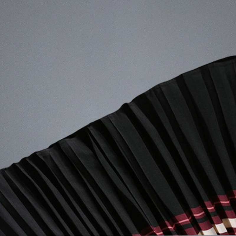 Womens Bow Printed Dress Long Sleeve Spring Autumn Midi Dress Highend Elegant Lady Pleated Dresses Boutique Retro Dress