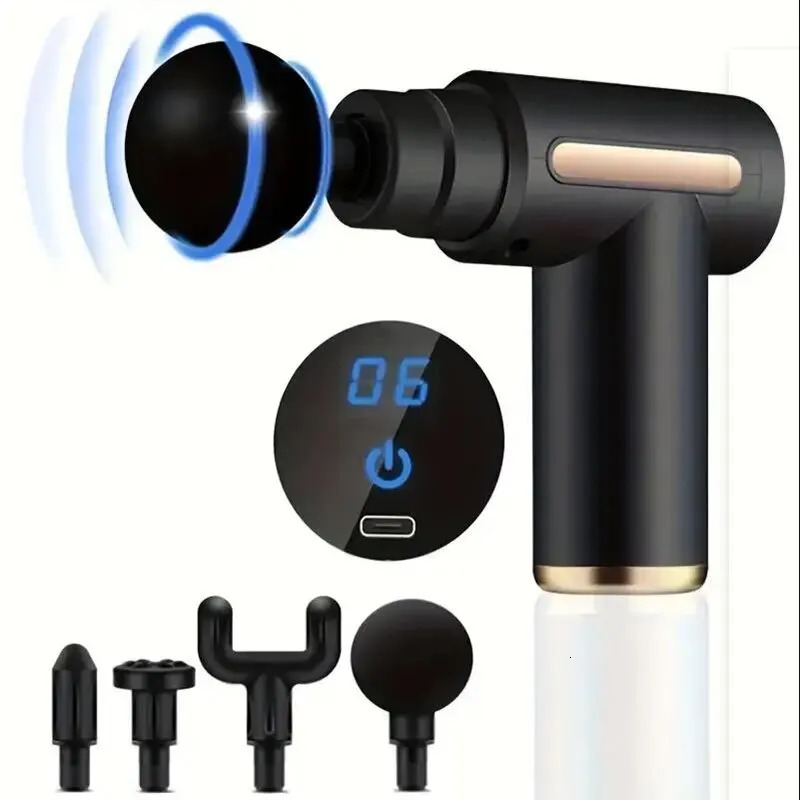 Mini Muscle Massage Gun Protable Body Massager Deep Handheld Percussion Massager For Body Back And Neck Leg 240601