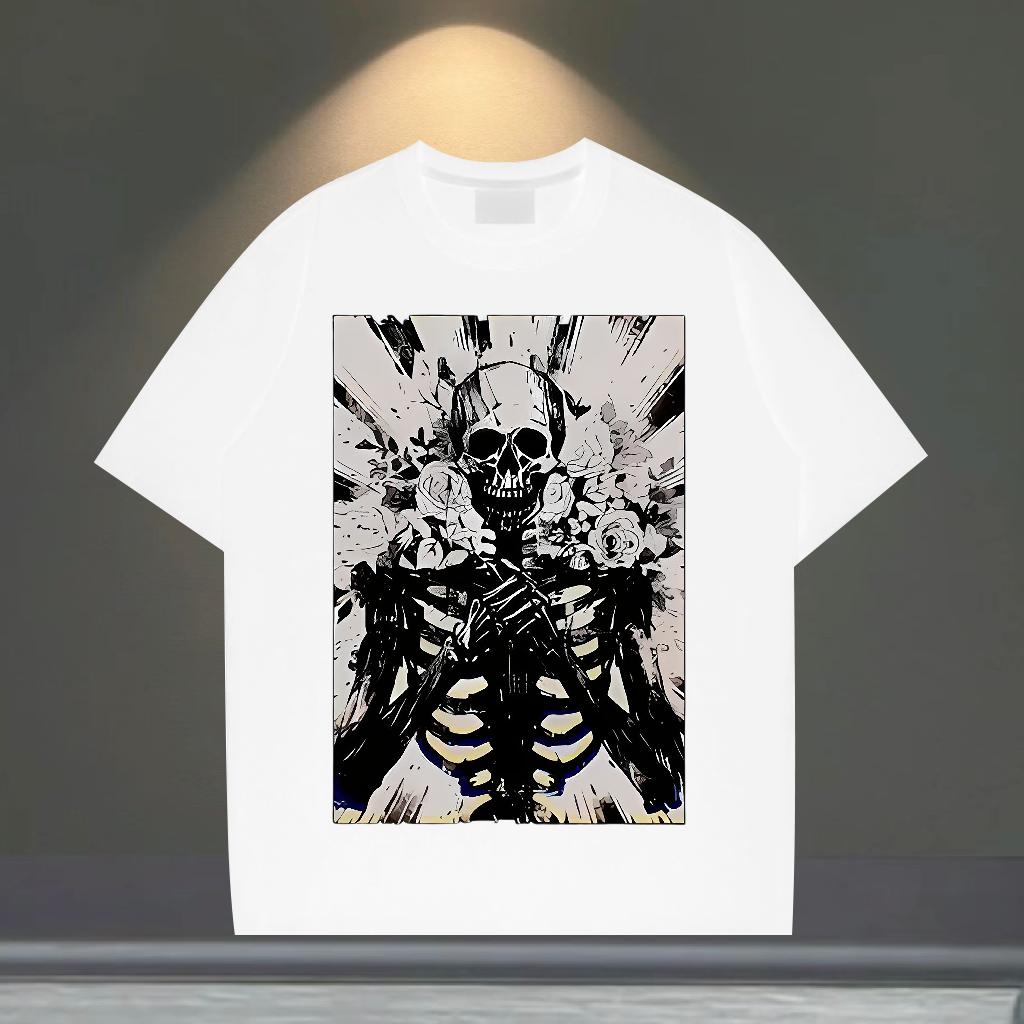 5A Men T Shirts Anime Printing Street Round Neck Short Sleeve Couples T Shirts Custom DIY Anime Tops