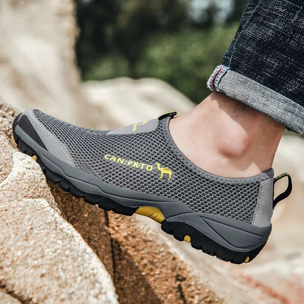 Aqua Men Summer Casual Shoes Air Mesh Water Outdoor Wading Flats Breathable Slip On Sneakers Comfortable Loafers Ddmysaturn