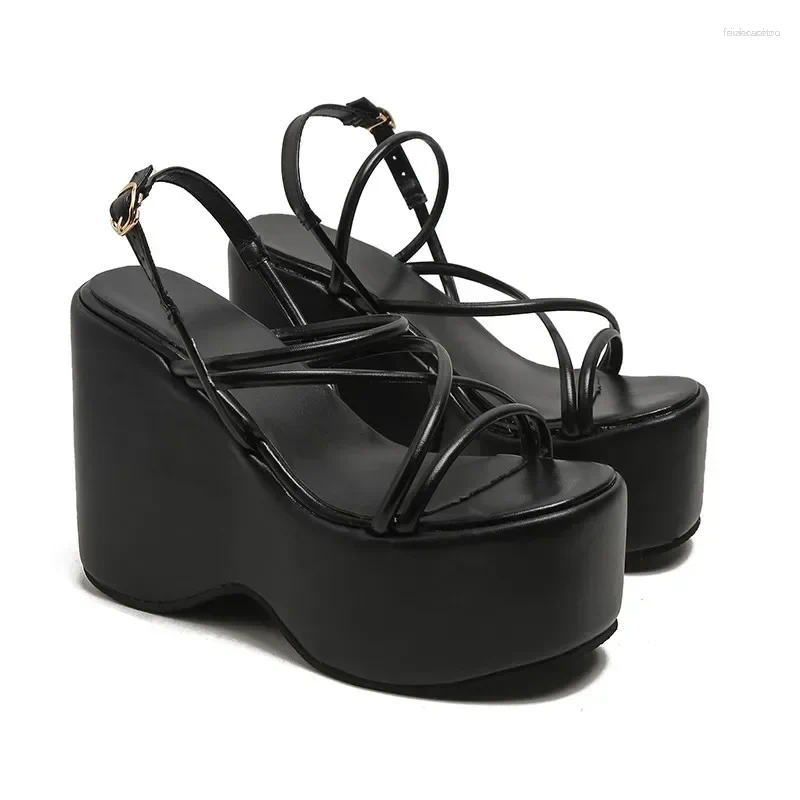 Sandals Platform Brand Design Woman's Sexy Shoes Punk Wedges High Heels Comfy Leisure Woman Designer Sandalias
