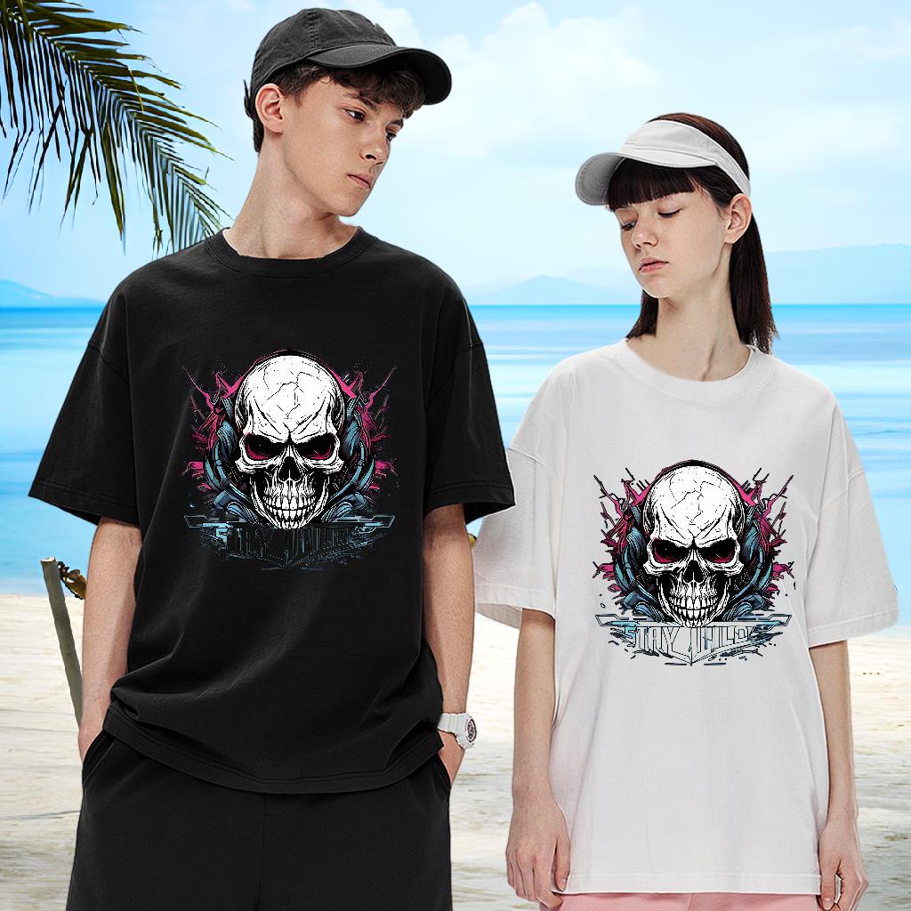 Designer Couples T Shirts Cotton O Neck Short Sleeves Spring Summer T shirt Cartoon Print Wholesale Wear