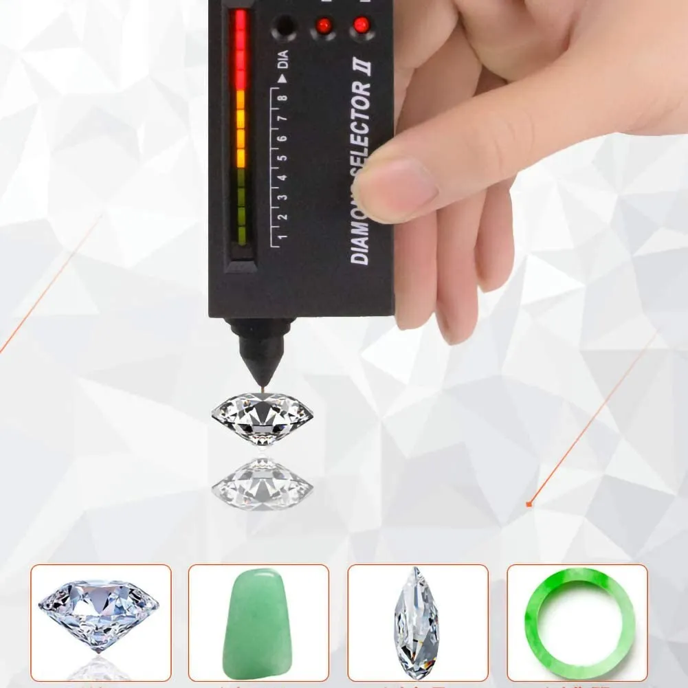 High Accuracy Professional Diamond Tester Gemstone Gem Selector II Jewelry Watcher Tool LED Diamond Indicator Test Pen