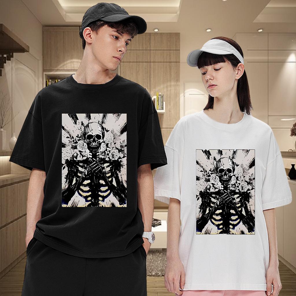 Designer Fashion Men T Shirts Black White Tshirt for Man Woman Street Wear 180g Cotton High Quality Tops Shirt