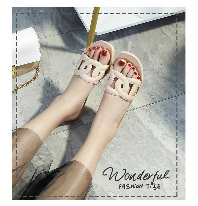 New 2024 Slippers Outwear Summer Home Korean casual flip p fashion womens trendy shoes Womens Sand