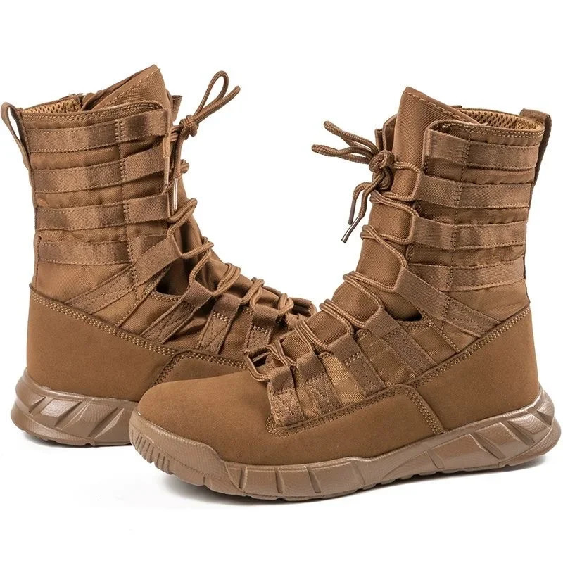 Combat boots green desert brown boots light training boots mens tactical boots Bota Masculina 240605