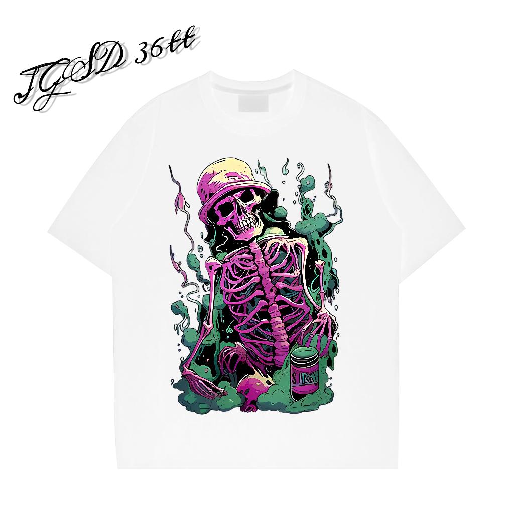 Classic Casual T Shirts Men Round Neck Short Sleeve Daily Outfit Tshirt for Man Woman Anime Print Cool Wear