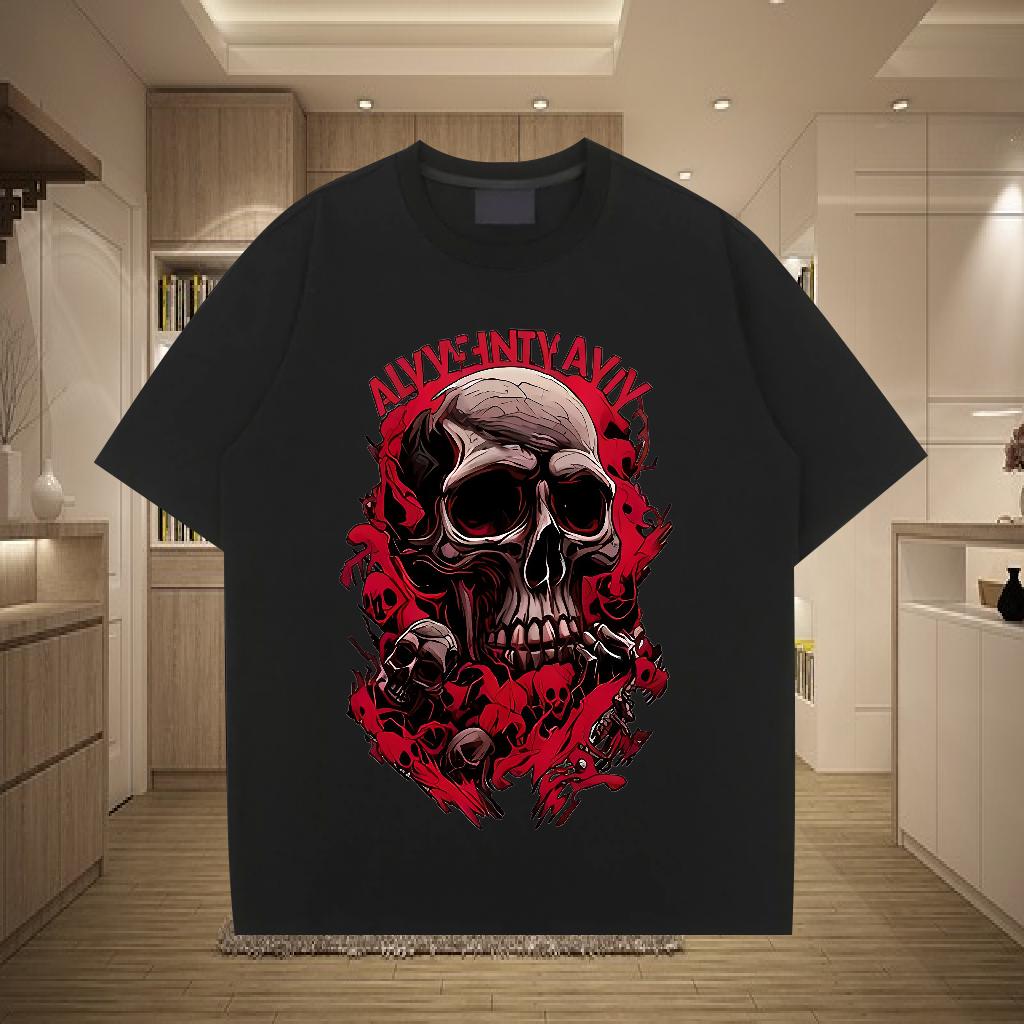 2024 DIY T-Shirts Anime Street wear Hip Hop Men Clothes T-Shirt Crew Neck Cotton Popular