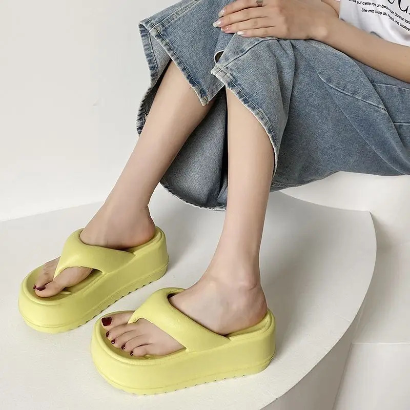 Comwarm Thick Flip-flops Women Fashion Platform Sandals Outdoor Women Beach Slipper Home Comfort Womens Summer Sandals 240605