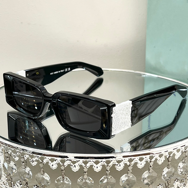 Man Woman Designer Square frame off sunglasses OERI098 Luxury Full frame Sun Glasses Outdoor runway Anti-UV400 Radiation Protection Sun Glasses