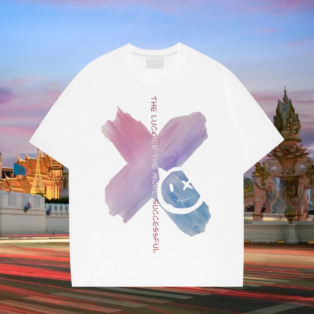 Loose Men Tops Tees Breathable Short Sleeve Home Outdoor Men T Shirts DIY Printed New Arrival Tops Shirt