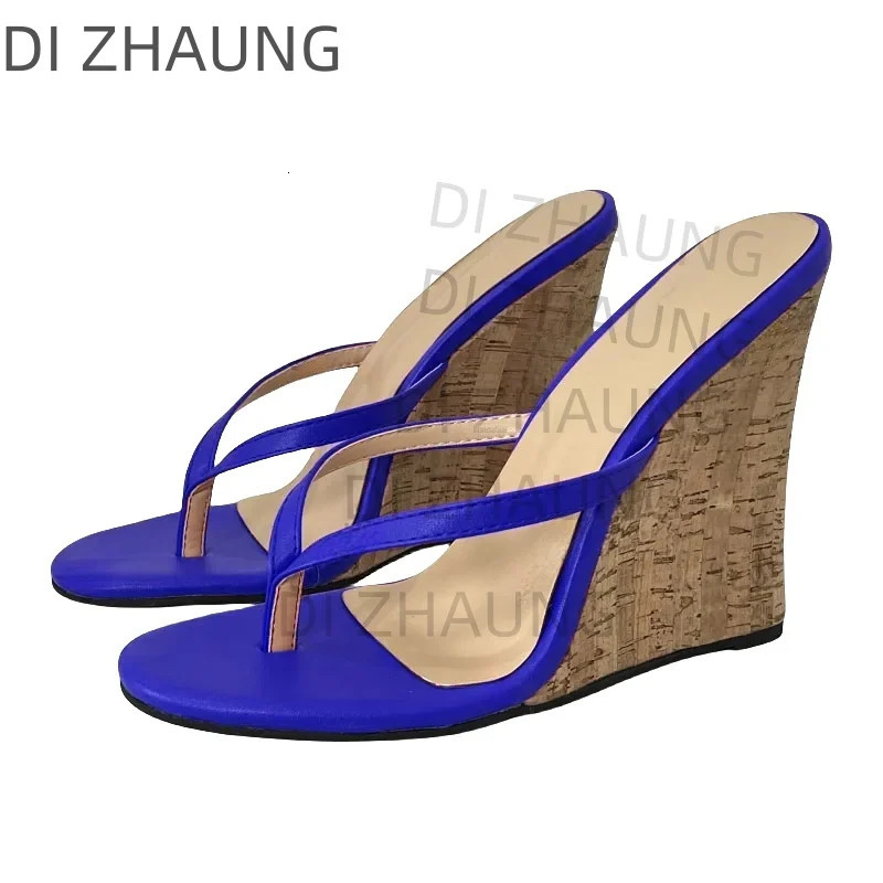Summer Sandals Anti slip Wedge High Heels Round Head Elegant Black Casual Shoes New Womens Plus Size 4-20 240528