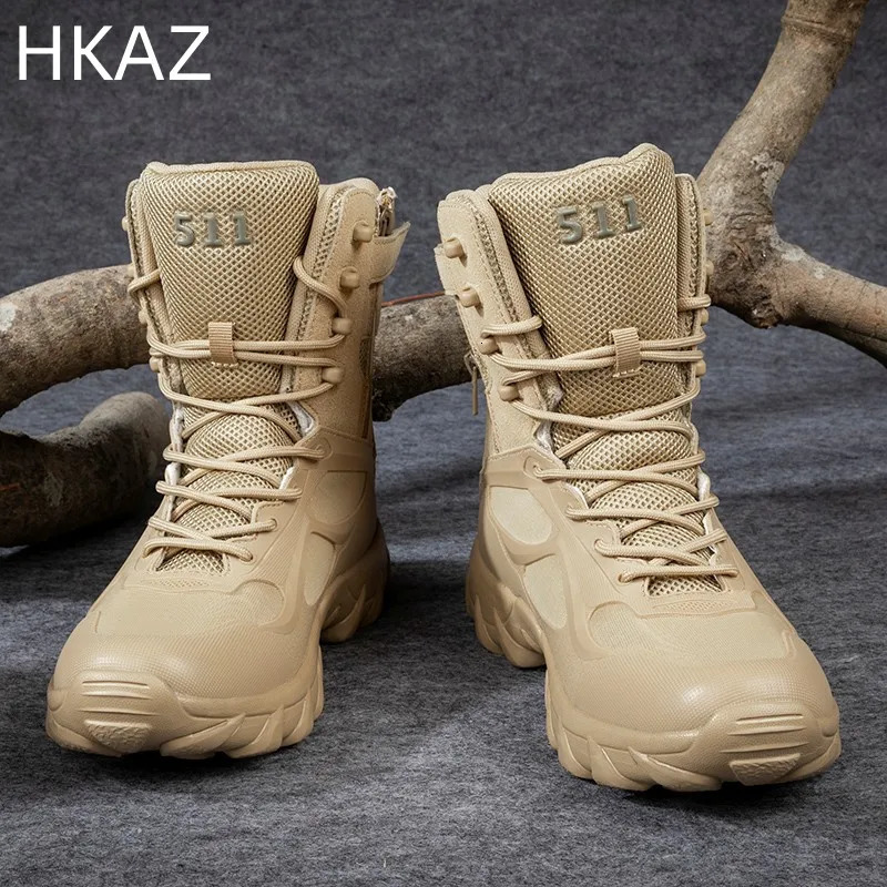 Mens Comfortable Breathable Wear resistant Anti slip Outdoor Field Training Boots Spring and Autumn Main Push Large Size 240605
