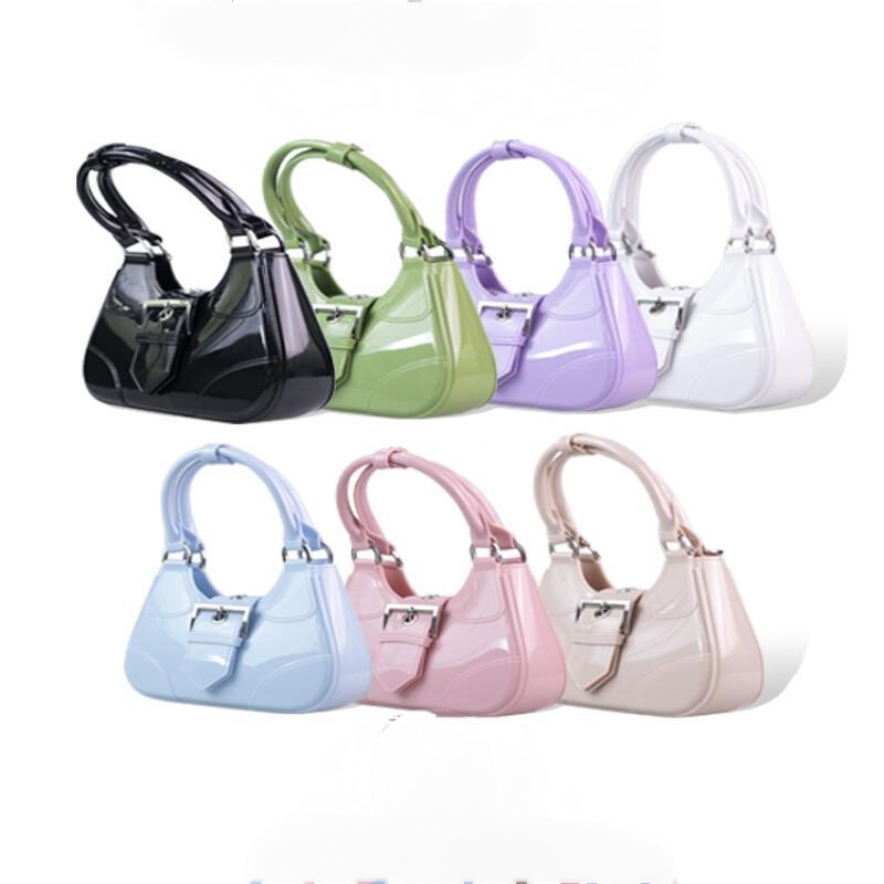 PVC Jelly Fashionable Versatile Soft Handle Underarm Resistant Dirt and Easy to Wash Summer Women Diagonal Straddle Bag 4