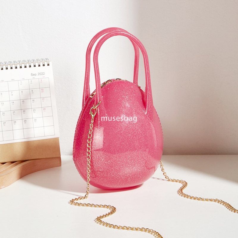 New Fashion Jelly Bag Beach Outdoor Crossbody Bag Versatile Small Round Shoulder Bag High Material Mini Bag Small Crowd Shoulder Bag