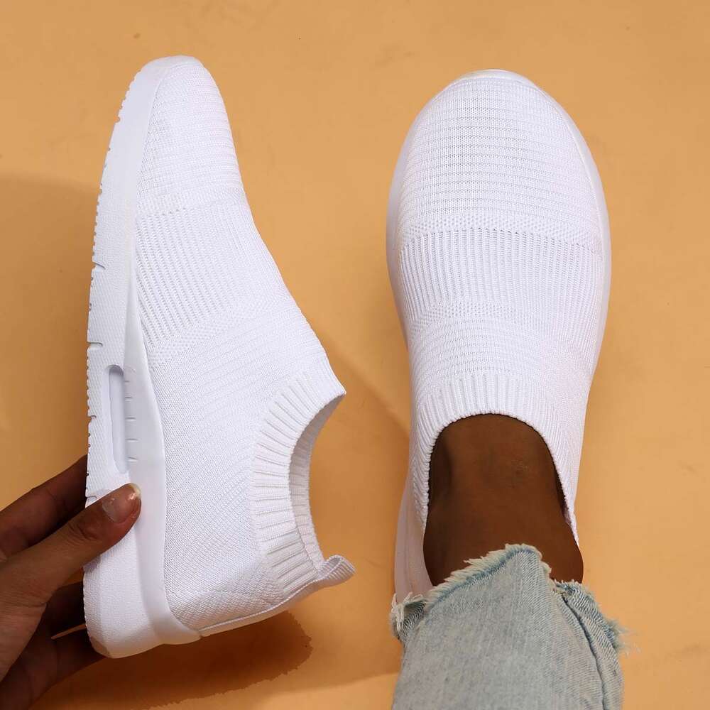 Ddmysports New Spring And Summer Women S Flying Sneakers Fashionable All Match Running Shoes Mesh Breathable Casual Female Students OUTDOOR
