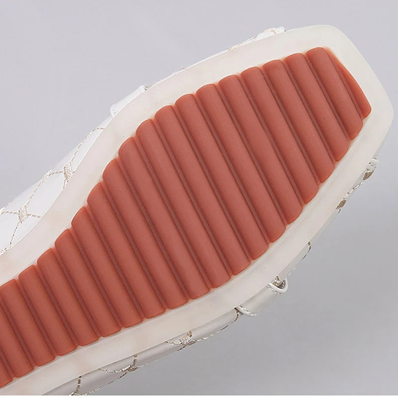 Woman Relax Square Toe Rhinestone Soft Bottom Cute Shoes Metal Casual Pink Black Flats Female Decoration Soft Skin Loafers 240605