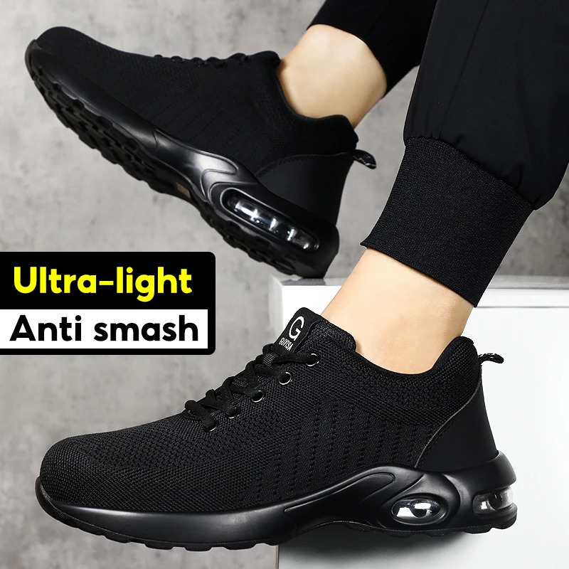 Safety Steel To Shoes Men Fashion Sports Shoes Work Boots Puncture-Proof Security Protective Shoes Indestructible 240605
