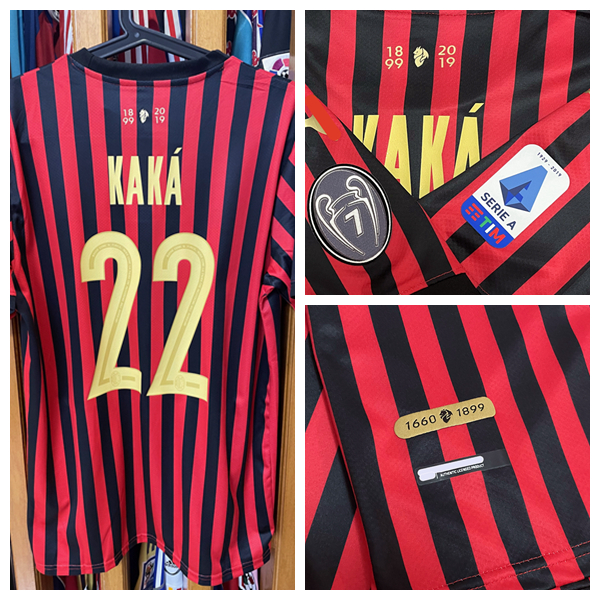 19/20 120th Player Issue home Shirt Jersey Short sleeves Ibrahimovic Kaka Football Custom Patches Sponsor