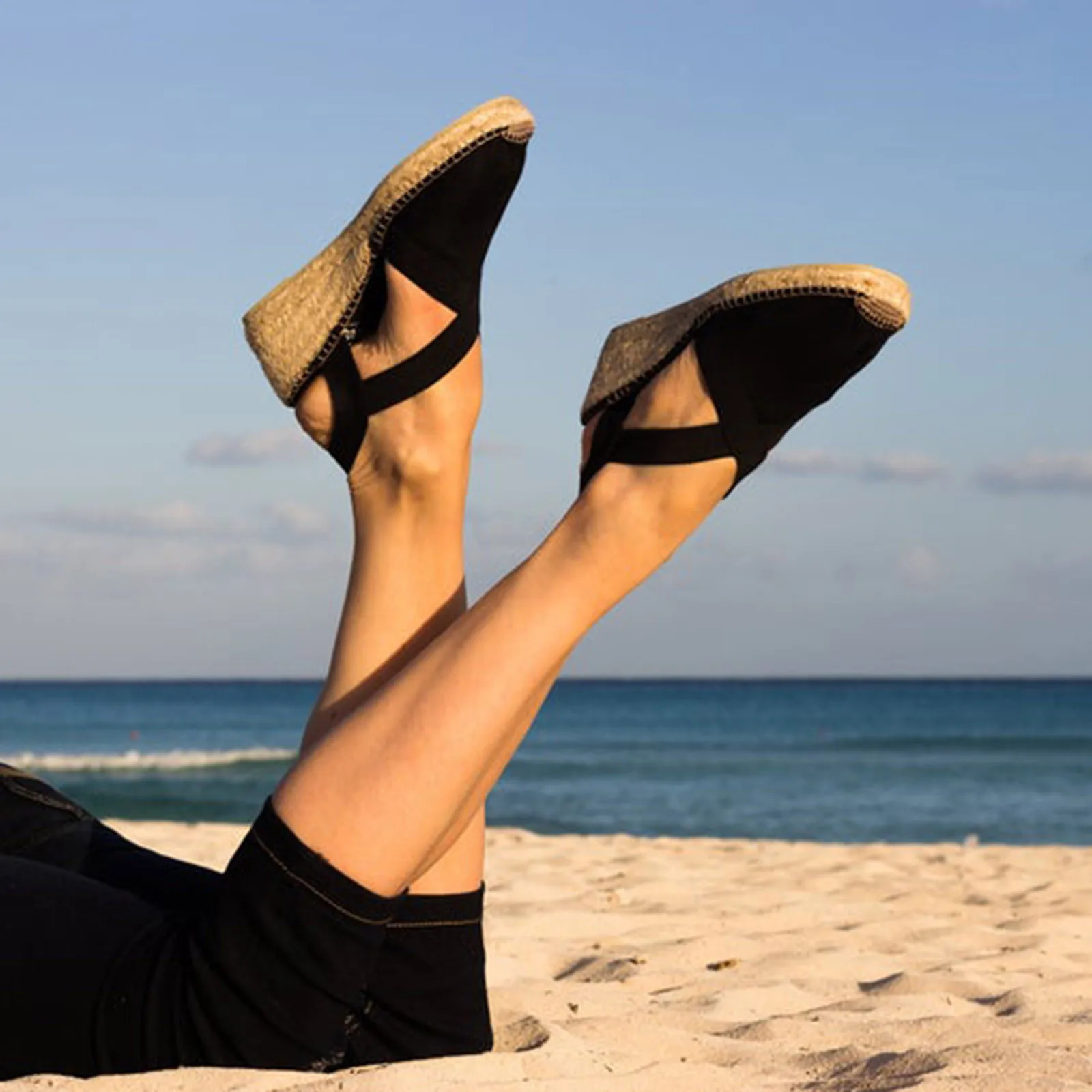 Women Bohemia Sandals Fashion Casual Toe Closed Wedges High Heel Shoes Thick Bottom Slingbacks Summer Casual Women Sandalias 240605