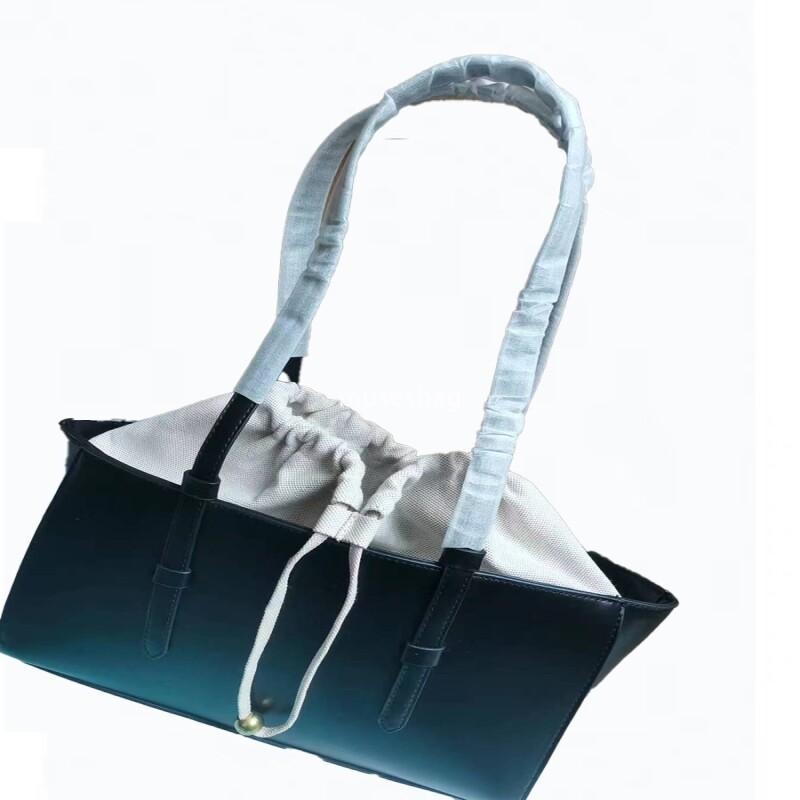 Advanced Korean Underarm Bag New Fashion Shoulder Bag Versatile White City Style Drawstring Strap Mouth Handheld Crossbody Bag