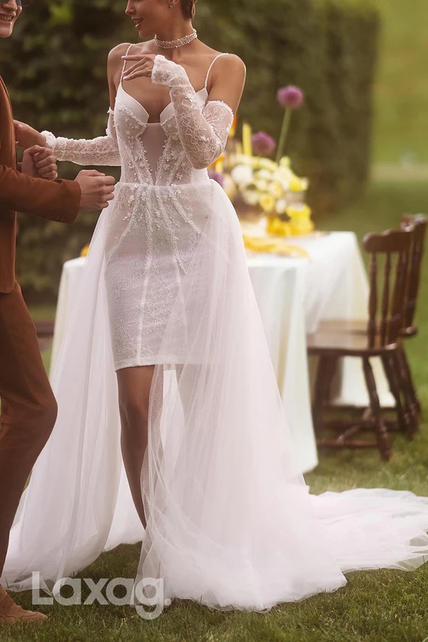 2024Unique Off the Shoulder Short Bridal Dresses Full Lace A Line Mini Wedding Gown Ruffles Skirt Bride Mini Cocktail Dress