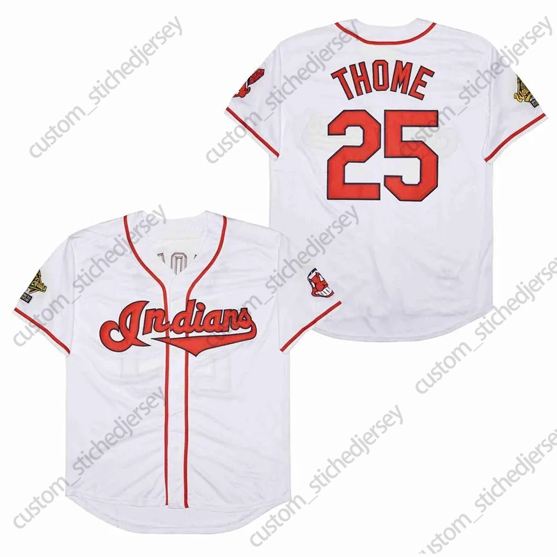 Manny Jim Thome Indians Ricky Vaughn Throwback Baseball Jersey 1995 World Series Jose Ramirez Kenny Lofton Albert Belle Frank Robinson Vizquel Stitche