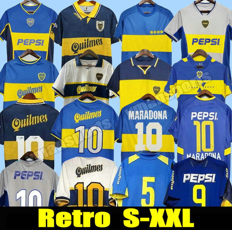 97 98 Boca Juniors Retro 1981 Soccer Jerseys 2005 100TH Maradona ROMAN GAGO 99 Football Shirt classic 00 01 02 03 04 05 06 Camiseta Futbol vintage 81 84 95 96 99 RIQUELME