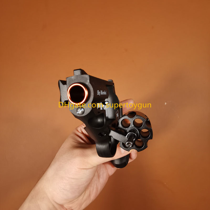 Korth Sky Marshal 9mm Revolver Toy Pistol Handgun Blaster Soft Bullet Toy Gun Shooting Model For Adults Boys Birthday Gifts Outdoor CS Pubg Prop Look 