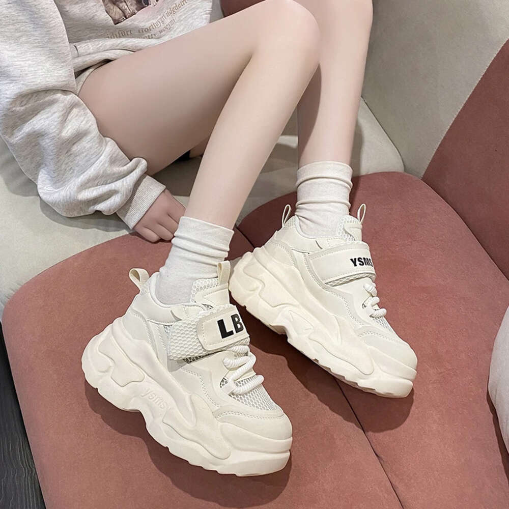Spring Women Chunky Mesh Sneakers Platform Female Trainers 7CM Wedges Casual New Autumn Breathable Sports Dad Shoes Woman hurenlakeshoes
