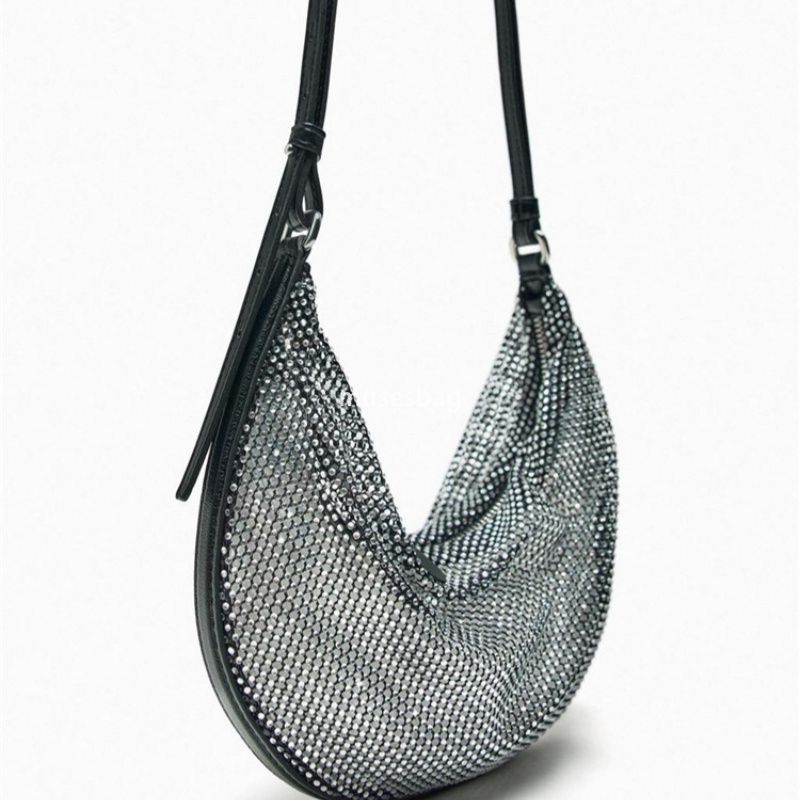 Women's Bag New Product Versatile Tote Bag Shiny Dumpling Bag Fashionable One Shoulder Underarm Bag Cross border Women's Bag High end Feel H