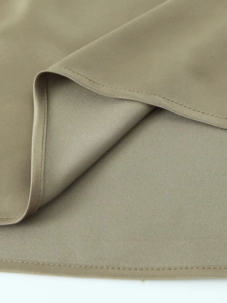 TRAF Midi Dresses for Women Satin Slip Long Dress Woman Sexy Halter Evening Party Female Dress Summer Evening Dresses 240529