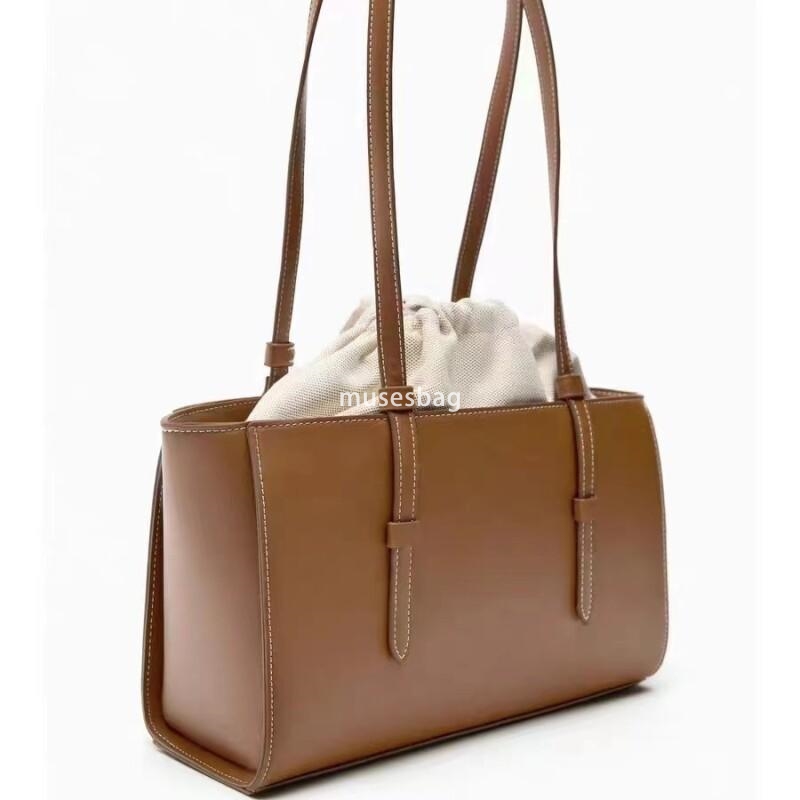 Advanced Korean Underarm Bag New Fashion Shoulder Bag Versatile White City Style Drawstring Strap Mouth Handheld Crossbody Bag