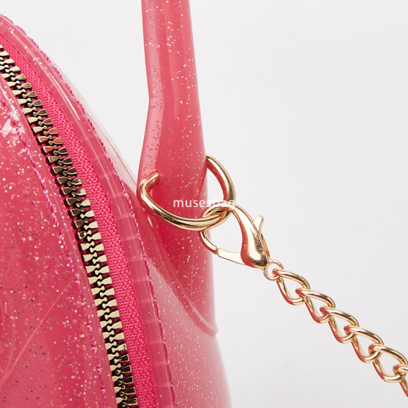 New Fashion Jelly Bag Beach Outdoor Crossbody Bag Versatile Small Round Shoulder Bag High Material Mini Bag Small Crowd Shoulder Bag