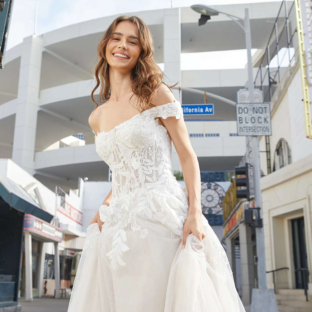 Off Shoulder Lace Applique Wedding For Woman Bride Dresses Party Gowns Vestidos De Novia 2025 0605