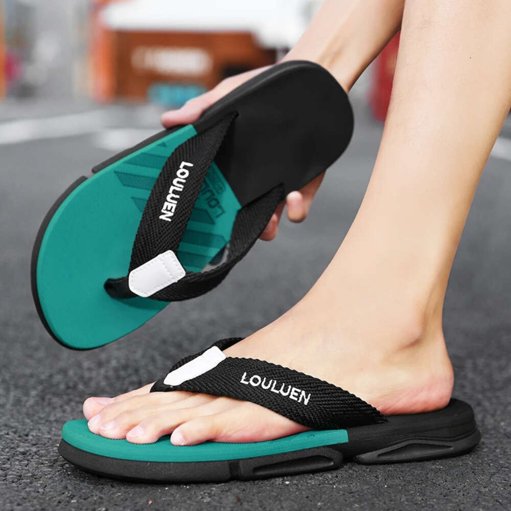 Quality Summer High Brand Fashion Flip Flops Casual Breathable Thicken Beach Men Slippers Outdoor Ddmysaturn