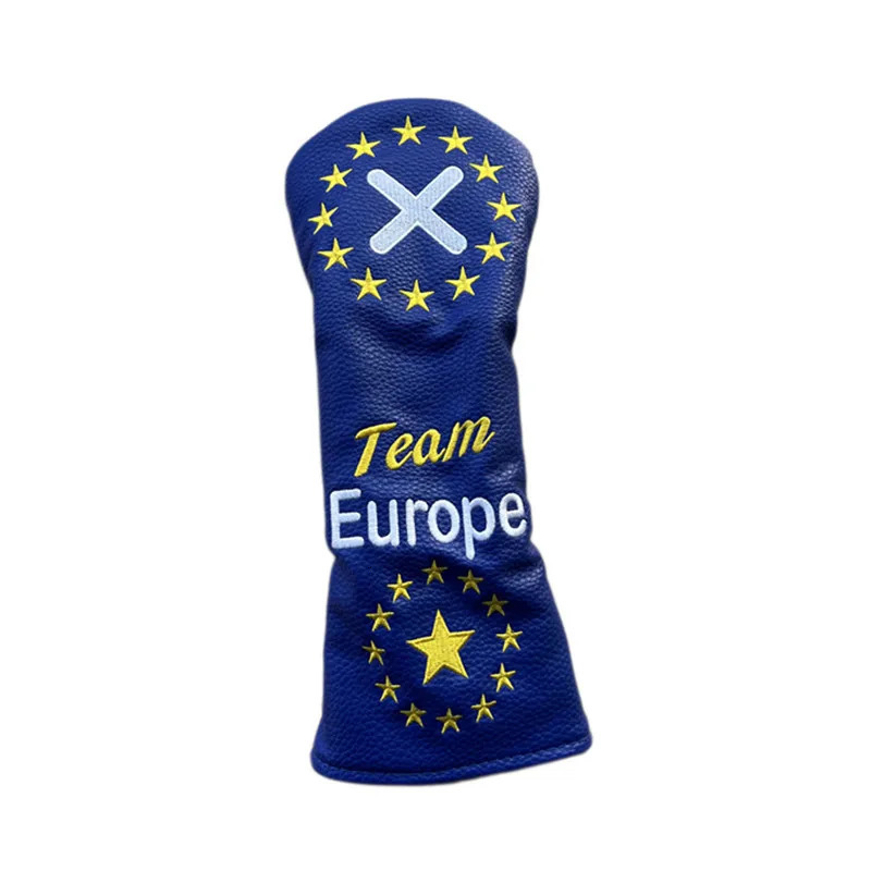 Golf Driver Headcover Fairway Wood Hybrid Head Cover 1 3 5 Golf Woods Covers Europe Team For Golf Woods Set 240603