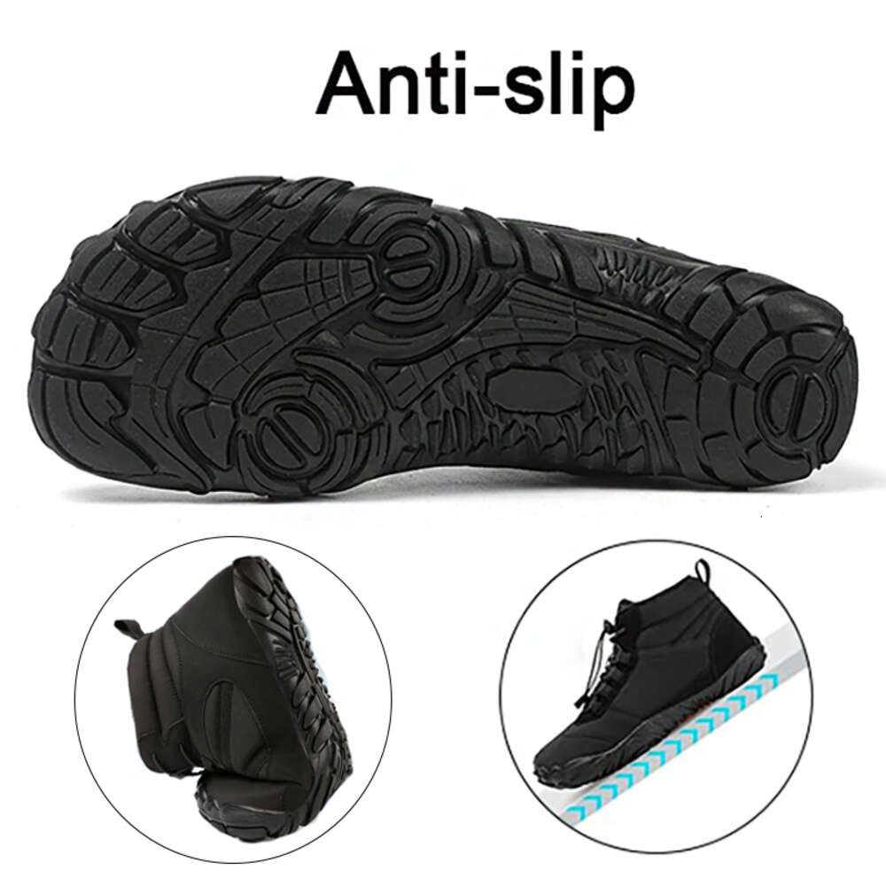 Barefoot Big Size Waterproof Winter Sneakers Fur Lined Wide Toe Box Snow Boot Women Men Plush Hiking Boots Ddmysaturn