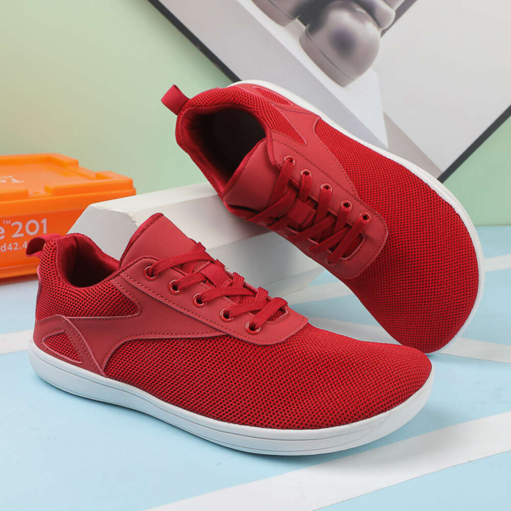 Unisex Breathable New Mesh Men Barefoot Wide Toed Shoes Brand Flats Soft Zero Drop Sole Wider Toe Sneakes Plus Size Ddmysaturn