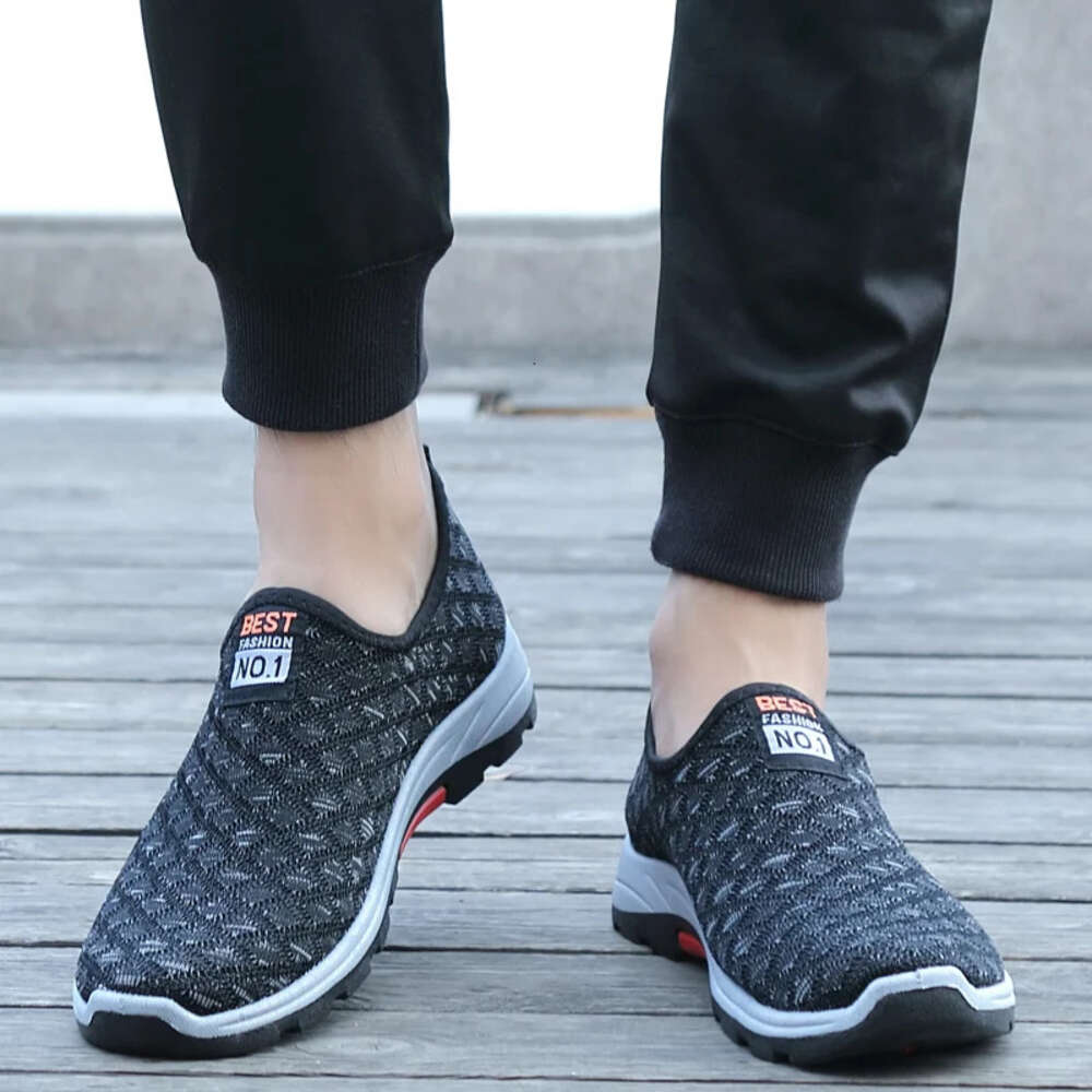 Walking Summer Mesh Casual Shoes Breathable Slip On Mens Loafers Lightweight Sneakers Men Running Zapatillas Hombre Ddmysaturn