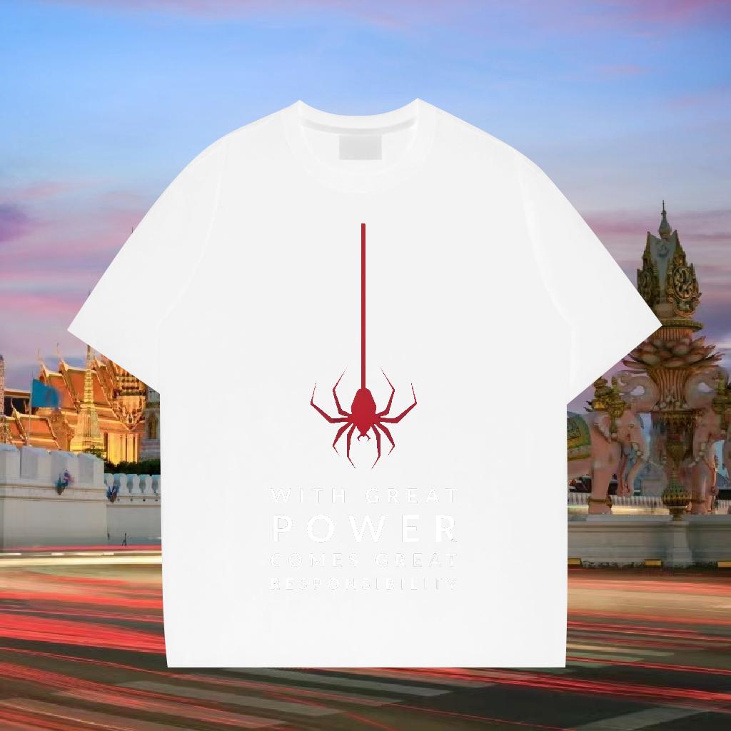 Loose Fit Mens Tshirts Short Sleeve Cotton O-Neck Street Men T Shirts Skull 2024 Tops