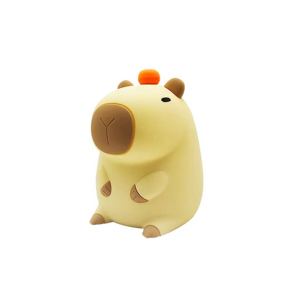 Night Lights Capybara Silicone Night Light Cute Panda Rechargeable Adjustable Brightness Timing Rechargeable Sleep Nightlights For Kids Room