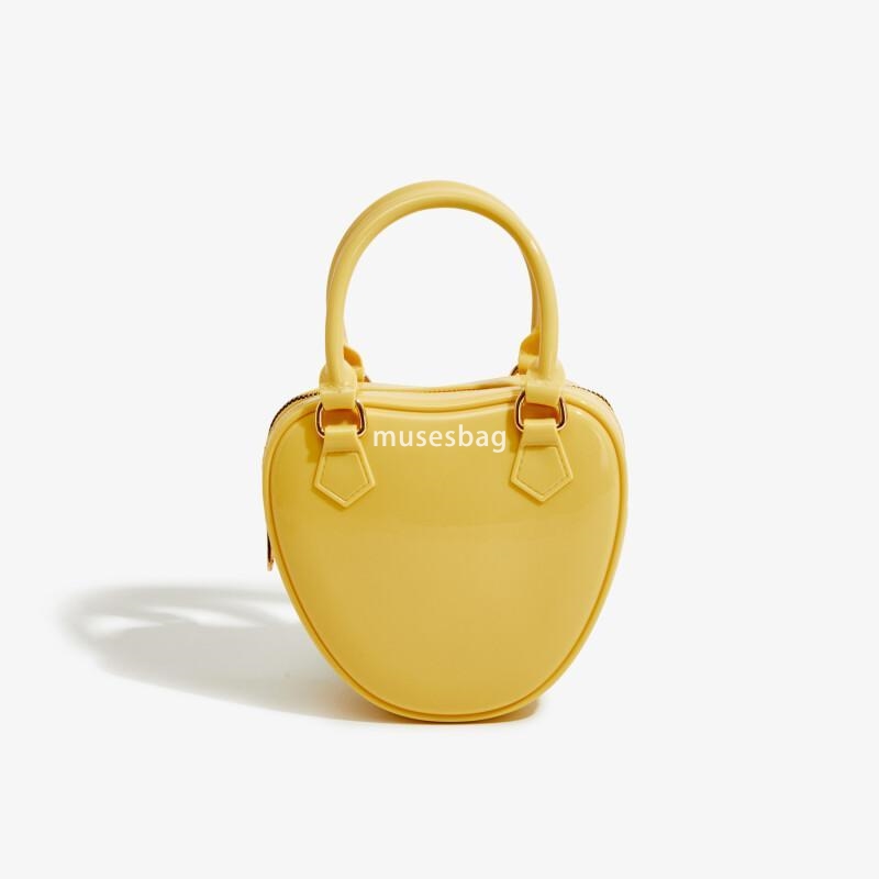 Cute and trendy jelly bag new waterproof crossbody bag women's small bag women's love shoulder bag high-end portable handbag travel dopamine