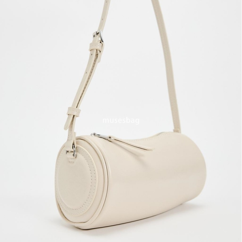 Spring New Mini One Shoulder Cylindrical Bowling Bag Crossbody Cylindrical Small Bag Large Capacity Commuter Women's Bag