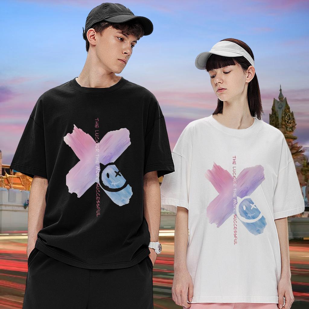 Loose Men Tops Tees Breathable Short Sleeve Home Outdoor Men T Shirts DIY Printed New Arrival Tops Shirt