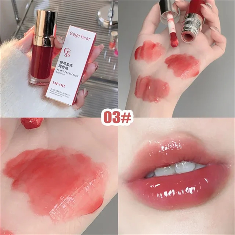 Jelly Violet Glass Oil Moisturizing Transparent Plumper Gloss Makeup Nutritious Liquid Lipstick Big Brush Lip Care