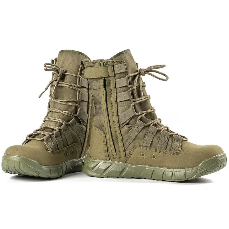 Combat boots green desert brown boots light training boots mens tactical boots Bota Masculina 240605