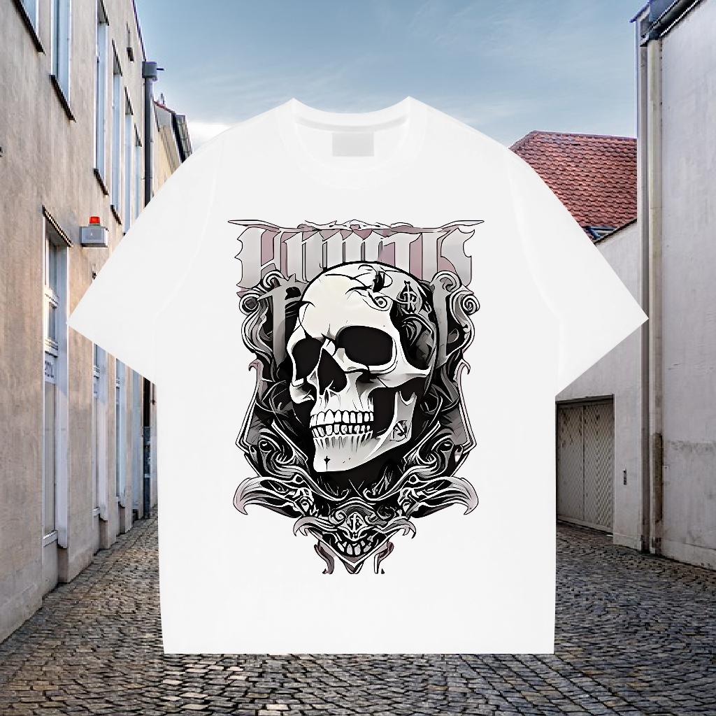 Customized T Shirt For Man Black White Daily Outfit Men Tops Tees Cotton Breathable Cool Design